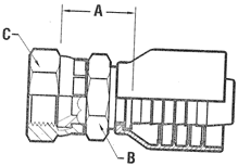 Komatsu Metric Female Inverted Cone