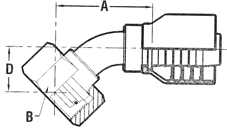 DKO-S Female 45° Elbow