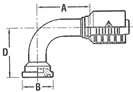 SAE 3000 PSI Code 61 Flange 90° Elbow