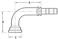 SAE 3000 PSI Code 61 Flange 90° Elbow-One Piece