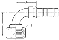 DKO Female 90° Elbow