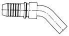 Standpipe 45° Bent Tube Metric DIN 3901/3902 Heavy Type