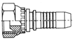 Female JIC 37° Flare Swivel / HTP Hose Inserts