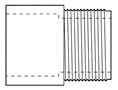 Clear Rigid Schedule 40 PVC Pipe and Fittings / Male Adapter