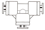 Plastic Push-To-Connect Fittings / Union Tee