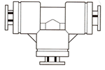 Plastic Push-To-Connect Fittings / Reducing Union Tee