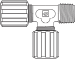 PFA Compression Fittings / Male Run Tee