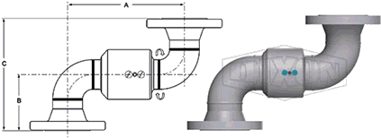 Single Plane V-Ring Style 40 (150# ASA Flange x 150# ASA Flange)