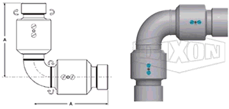 Double Plane V-Ring Style 60 (Female NPT x Female NPT)