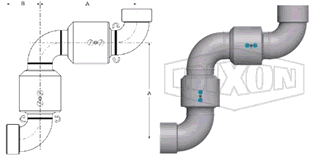 Double Plane V-Ring Style 70 (Female NPT x Female NPT)