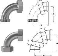 Dixon Bevel Seat Elbows