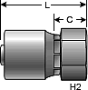 Gates 1¼ Inch Special One-Piece Couplings - Female British Standard Pipe Parallel O-Ring Swivel