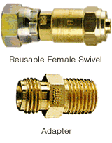 Reusable - Female Swivel,  Adapters