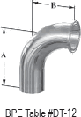 Dixon Bradford™ BioPharm 90° Clamp xWeld Elbows - T2CM 