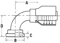 SAE 3000 PSI Code 61 Flange 90° Elbow