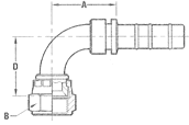 JIC Female 90° Elbow