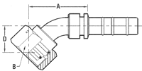 DKO Female 45° Elbow