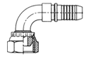 Female JIC Swivel 90° Bent Tube