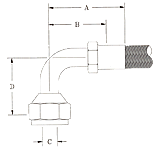 90° Female Swivel SAE - Medium Pressure Fluoro-Comp Fittings