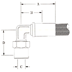 90° Female Swivel Forged Elbow JIC - Carbon Steel