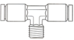 Brass Push-To-Connect Fittings / Male Branch Tee