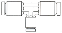 Brass Push-To-Connect Fittings / Reducing Union Tee