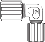 PFA Compression Fittings / Reducing 90° Elbow