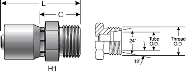 Gates 1¼ Inch Special One-Piece Couplings - Male DIN 24° Cone - Heavy Series