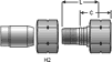 Gates C14 Female SAE 45° Flare Swivel Coupling