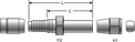 Gates C14 Straight Tube Assembly Coupling