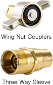 Three Way Sleeve & Wing Nut Coupler